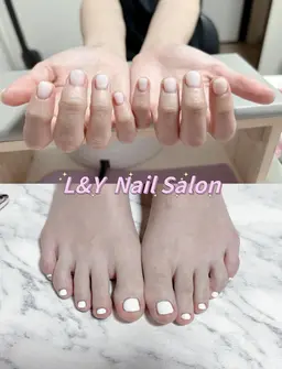 【HAND&FOOT】手足セット　ワンカラー（色2個まで)厚み出し🉑️ケア込み🉐 パラジェルを変更OK