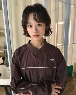 🍀無料🍀[10代20代限定]ショートボブカット＋パーマ