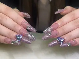 【ハンド】🩷ロングチップスカルプ持ち込みデザイン🩷￥17980