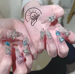 【チップ長さだし】120分🎀持ち込みデザインパーツ付け放題¥19980→ ¥13980