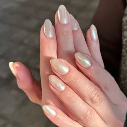 【オフなし】オフィスネイルにオススメ✨主婦さん・OLさんに人気✨ミラーネイル