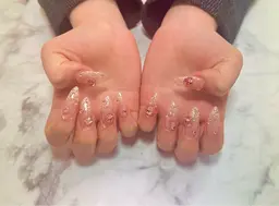 ハンドネイル♡ジェリップ10本（長さだし）時間内パーツつけ放題（オフなし）