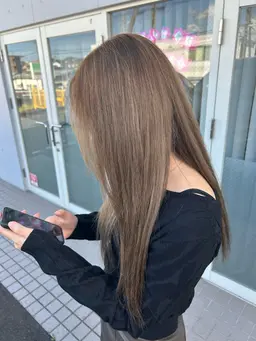 ワンカラー🎀+コテ巻き仕上げ💕