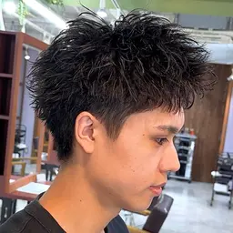 メンズカット＆ショートヘアパーマ/スパイキーショート/アップバング
