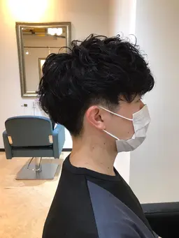 メンズカット+ツイストスパイラルパーマorスパイラルパーマor波巻きパーマ