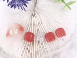 👣フット　バス付け＆ケア込み　　持ち込みデザイン4本　90分