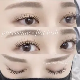 🎀【パリエク】🎀パリジェンヌ(まつ毛パーマ)+フラットラッシュ100本