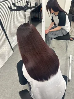 【艶と発色どっちもほしい人必見👀✨】高発色ワンカラー&cut &髪質改善treatment