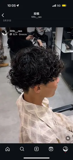 カット×プードルパーマ