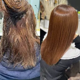 美髪縮毛矯正+顔周りカット