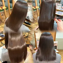 【髪質改善、髪にドラマを✨】自然で柔らかいストレート+カット+ ¥24000〜