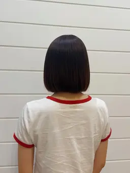 ぱっつん艶ボブ＋1step treatment(外部補修でうるツヤ髪🩵)