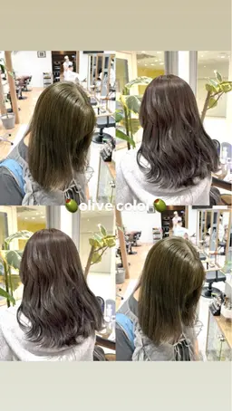 【赤み撃退】透明感カラー🫒人気のオリーブ🫒×髪質改善TR