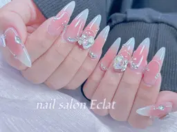 🎀 🎀【アクリルスカルプ10本】 ☆超人気☆高級パーツ付け放題コース