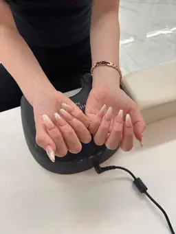 【Jr.クーポンネイル】 オフあり！ラメグラデーション✨🧡＜ベースカラーなし＞