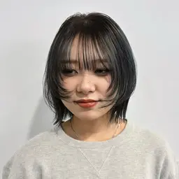 営業後ウルフカットmodel