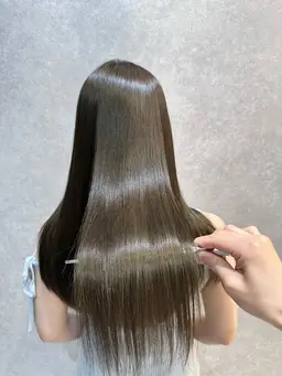透明感✨️ブリーチなし髪質改善ダブルカラー＋トリートメント