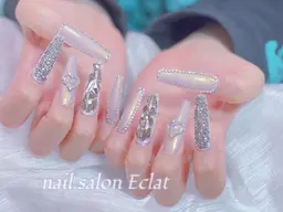 【ロングチップ長さ出し10本】🎀ワンホン風デザインも🎤🎀やわらか可愛いネイルコース ¥15980