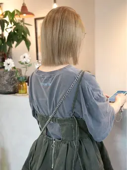 【ケアブリーチ】傷みにくいブリーチでハイトーン＋カラー＋艶髪トリートメント🦩🎨
