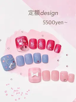 【フット】ジェルネイル♥定額デザイン（オフあり）