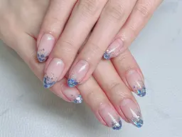 💕ラメグラデーション(オフあり)、ケア込み