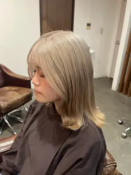 カット＋ダブルカラー（ケアブリーチ込み）＋トリートメント