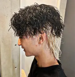 【Men's】デザインカット+各種パーマ+ブリーチWカラー