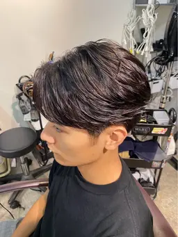 🌏🌏men's刈り上げセンターパート＋毛流れニュアンスパーマ🌏🌏