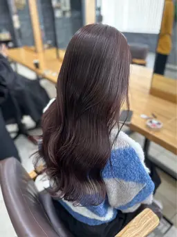 【ロング限定】メンテナンスカット＋ワンカラー＋ナノバブルケア🫧＋スタイリング🍒＋ヘアケアシャンプー付き
