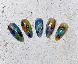 自爪ネイル💅ニュアンス＋ストン(10コサビス)🌺