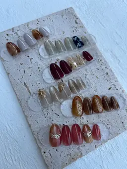 【オフなし】モニター様募集　ハンド　サンプルより選択　🍂秋を感じるシンプルデザイン/シンプルニュアンスネイル
