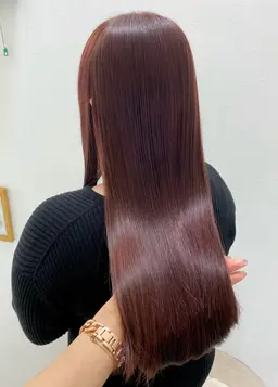 【💈艶カラー💿】🫧カラー➕髪質改善プラチナトリートメント(1ヶ月熱ダメージから髪を守る)