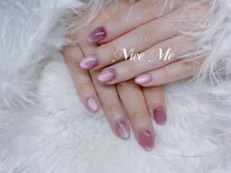 ハンドネイル マグネットワンカラー オフあり ケア込み