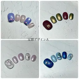 フットネイル 定額デザインA オフなし  色、パーツ変更👌🏻⸝⋆