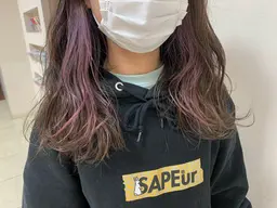 ブリーチなしで叶う❣️韓国風インナーカラー🇰🇷＋うる艶高保湿トリートメント✨❤️