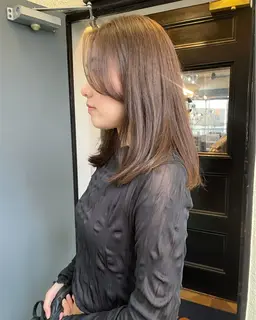透明感柔らかカラーに!!ブリーチなしのダブルカラー　∮ダブルカラー＋艶トリートメント∮