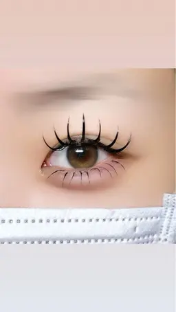 下まつ毛エクステ両眼で40本🩵