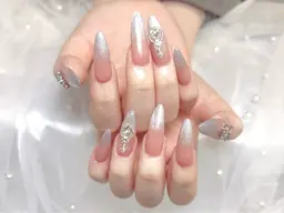 チップスカルプマグネットフレンチ/マグネットグラデーション