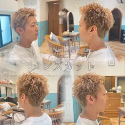 【まとめてやりたい方】💈メンズパーマ＋カラー+高保湿トリートメント💈【ツイストスパイラル、波巻きパーマ、メッシュ】
