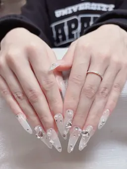 長さだし+ジェルやり放題、アート放題パーツ追加なし💞オフ無し