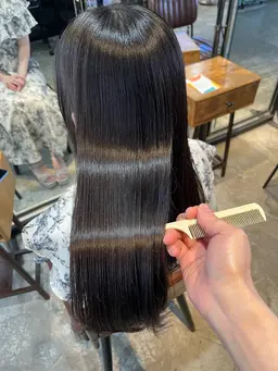 【感動の艶髪に🥹✨】縮毛矯正+カット+3ステップトリートメント◎嬉しいホームケア付き