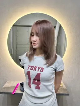 ［🏁人気No.1］似合わせカット‪✂︎‬＋ケアブリーチダブルカラー＋潤艶トリートメント‎‎‎‎‎🩶☁️⛓🩶