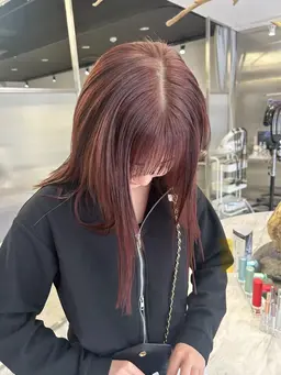 【ミニモ限定】大人気‼️ ワインレッド　🍎🍎🍒🍒🍓🍓「ブリーチなし」