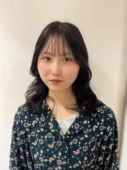 【🍉ミニモ学割U24🍉】【ウェット質感仕上げ✨】カット＋ナチュラルデジタルパーマ＋オージュア1stトリートメント＊