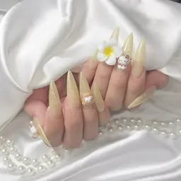 (オフなし)HANDチップ長さ出し+ワンカラー