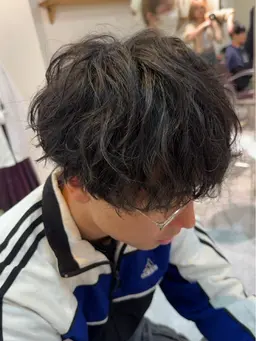 【チリチリしない王道パーマ👑】men'sカット＋スパイラルパーマ