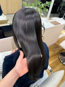 【プレミアム】シームレス髪質改善ストレート＋カット＋最高峰Tr＋炭酸泉