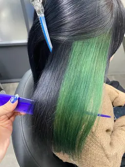 【オシャレさん必見】インナーカラー(ポイントブリーチ+ポイントカラー)➕髪補修トリートメント