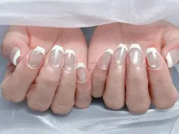 水光マグネットベース+フレンチ【初回ソフトジェルオフ無料】