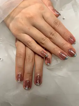 ガラスフレンチネイル